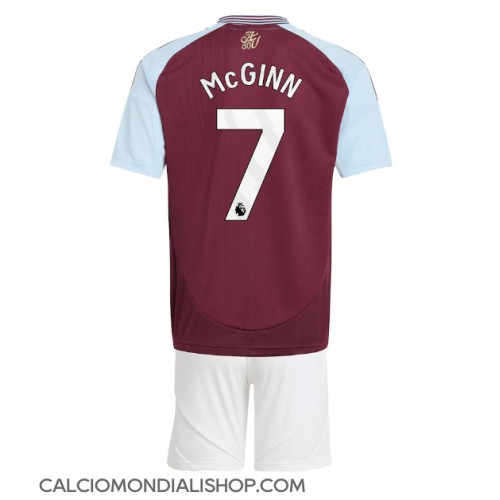 Maglie da calcio Aston Villa John McGinn #7 Prima Maglia Bambino 2024-25 Manica Corta (+ Pantaloni corti)